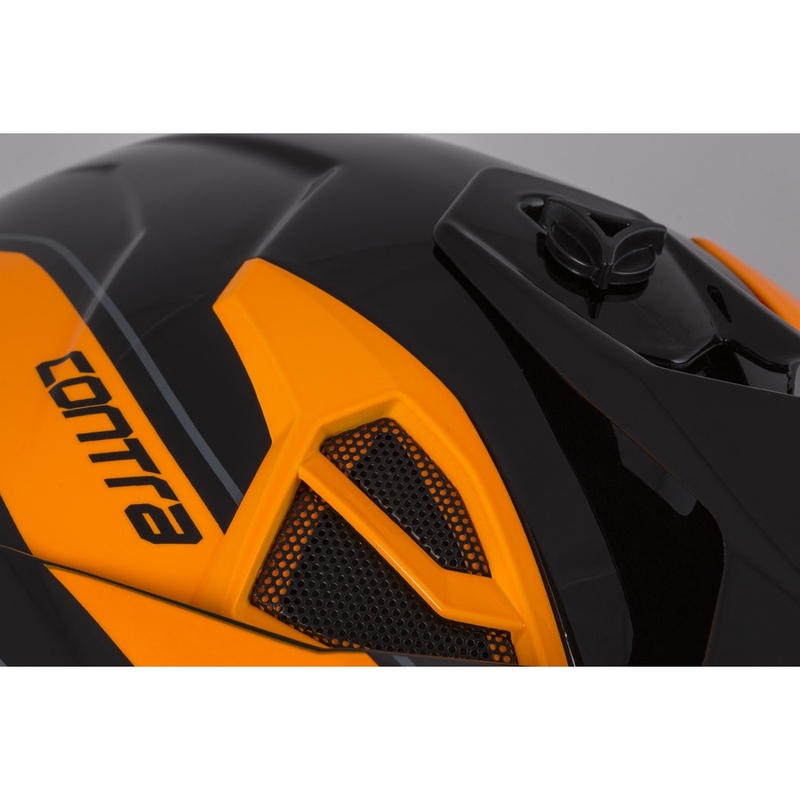 Cassida Cross Pro II Contra Motokros čelada oranžno-črno-siva