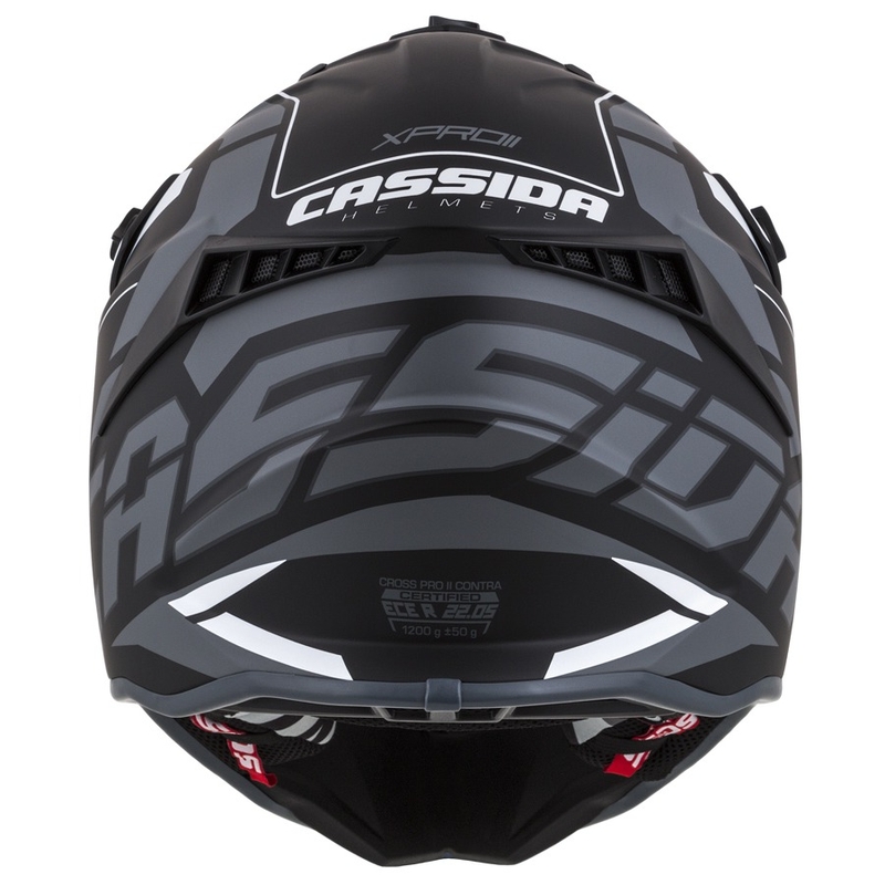 Cassida Cross Pro II Contra motokros čelada črno-sivo-bela