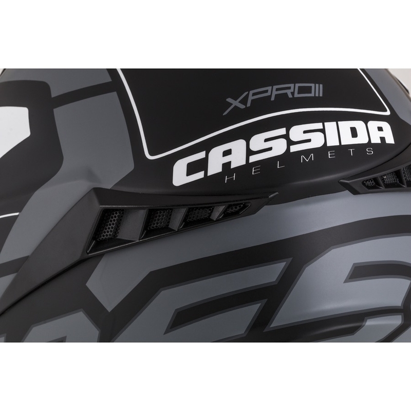Cassida Cross Pro II Contra motokros čelada črno-sivo-bela