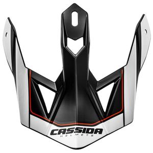Cassida Cross Pro II vizir za čelado bela-rdeča-črna