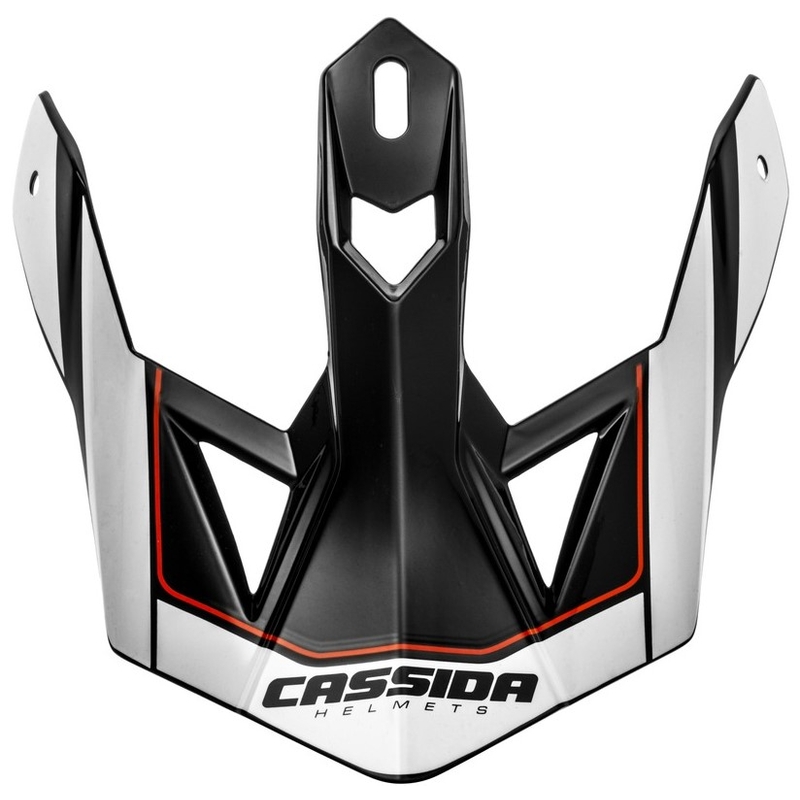 Cassida Cross Pro II vizir za čelado bela-rdeča-črna