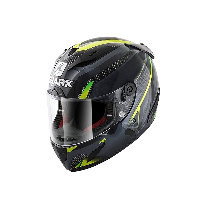 Integralna čelada SHARK RACE R-PRO CARBON Aspy sivo-fluo rumena