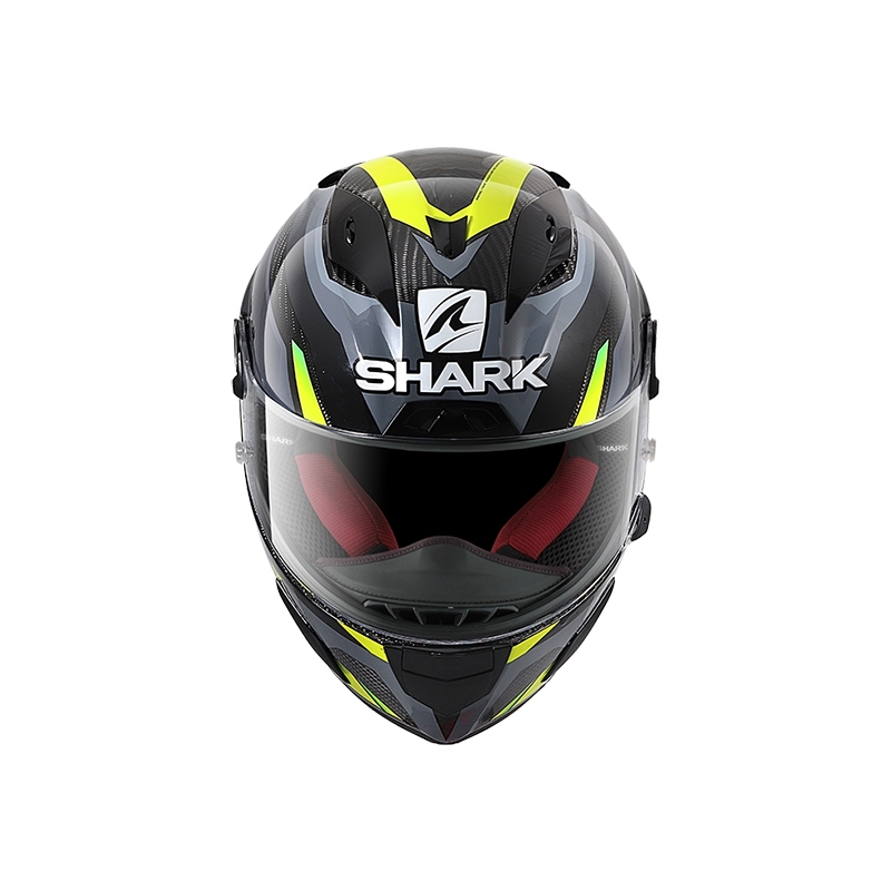 Integralna čelada SHARK RACE R-PRO CARBON Aspy sivo-fluo rumena
