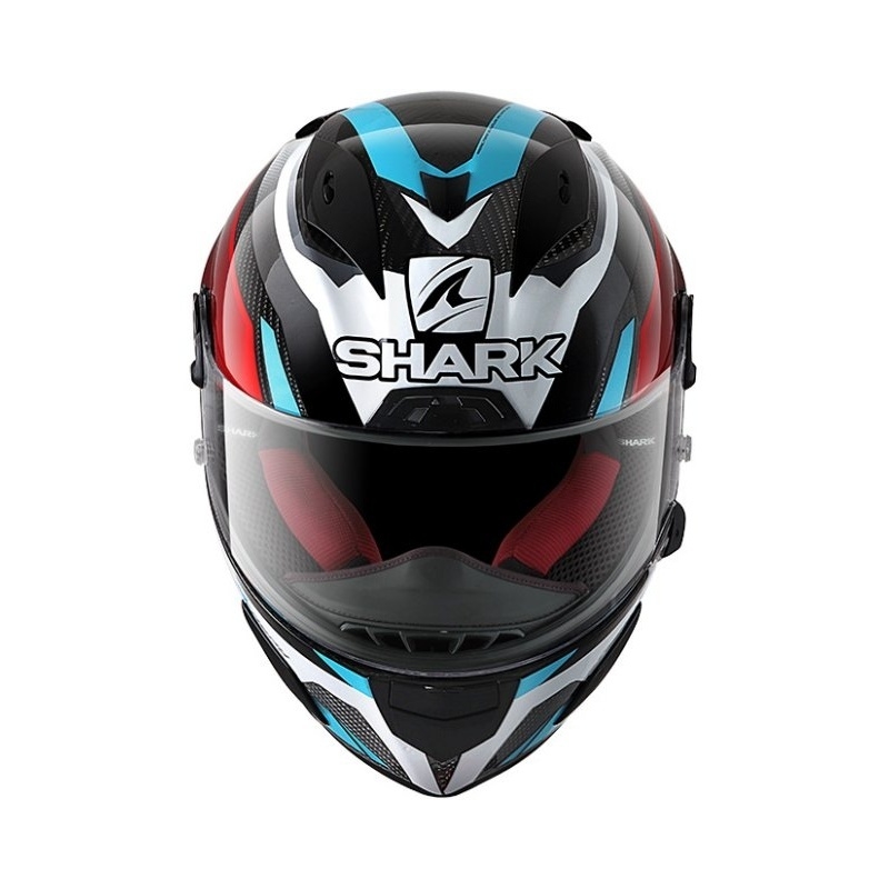 Integralna čelada SHARK RACE R-PRO CARBON Aspy sivo-modro-rdeča