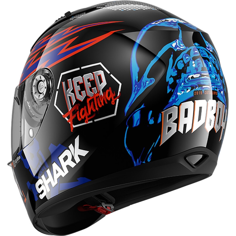 Integralna čelada SHARK RIDILL 1.2 Catalan Bad Boy črno-oranžno-modra razprodaja