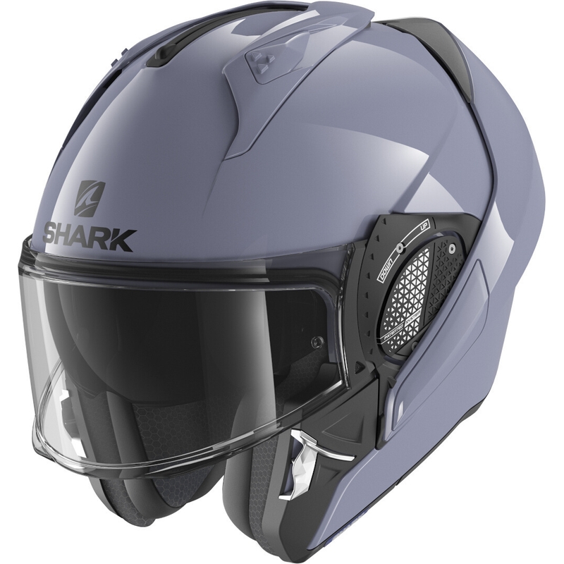 Nagibna čelada SHARK EVO-GT Blank grey glossy
