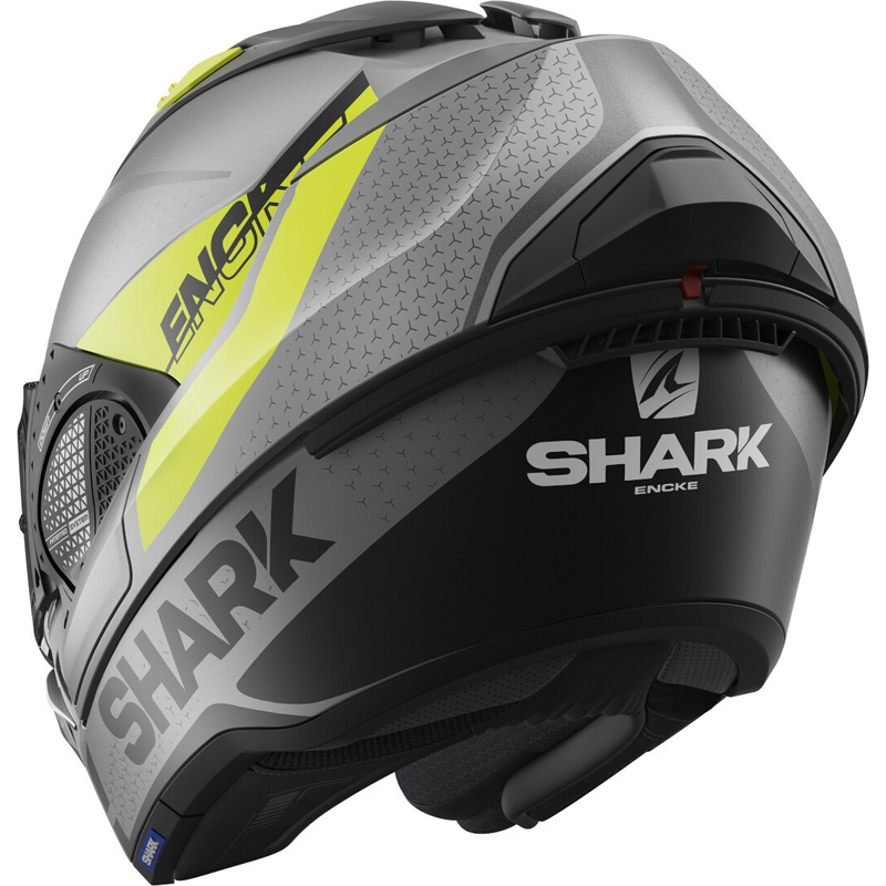 SHARK EVO-GT Encke črno-sivo-rumena čelada s prevračanjem