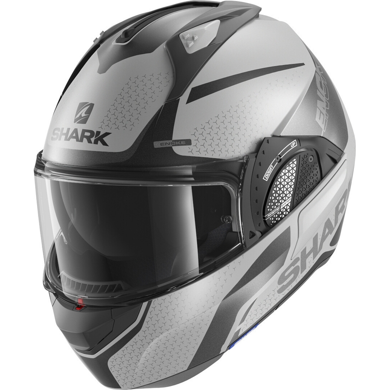 Zložljiva čelada SHARK EVO-GT Encke sivo-črna razprodaja