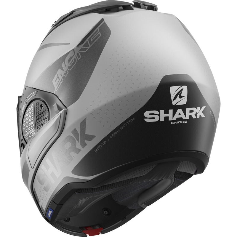 Zložljiva čelada SHARK EVO-GT Encke sivo-črna razprodaja