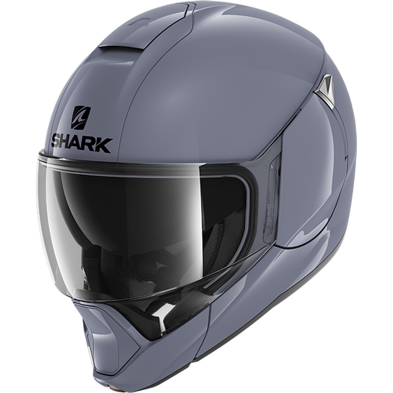 SHARK EVOJET Blank siva čelada s tipom navzgor