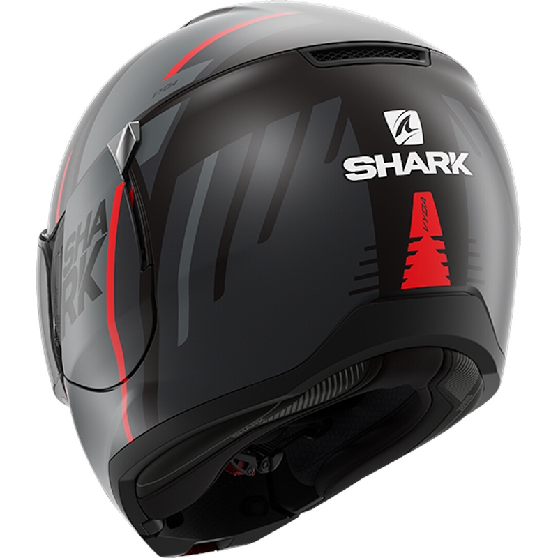 SHARK EVOJET nagibna čelada črna-siva-rdeča