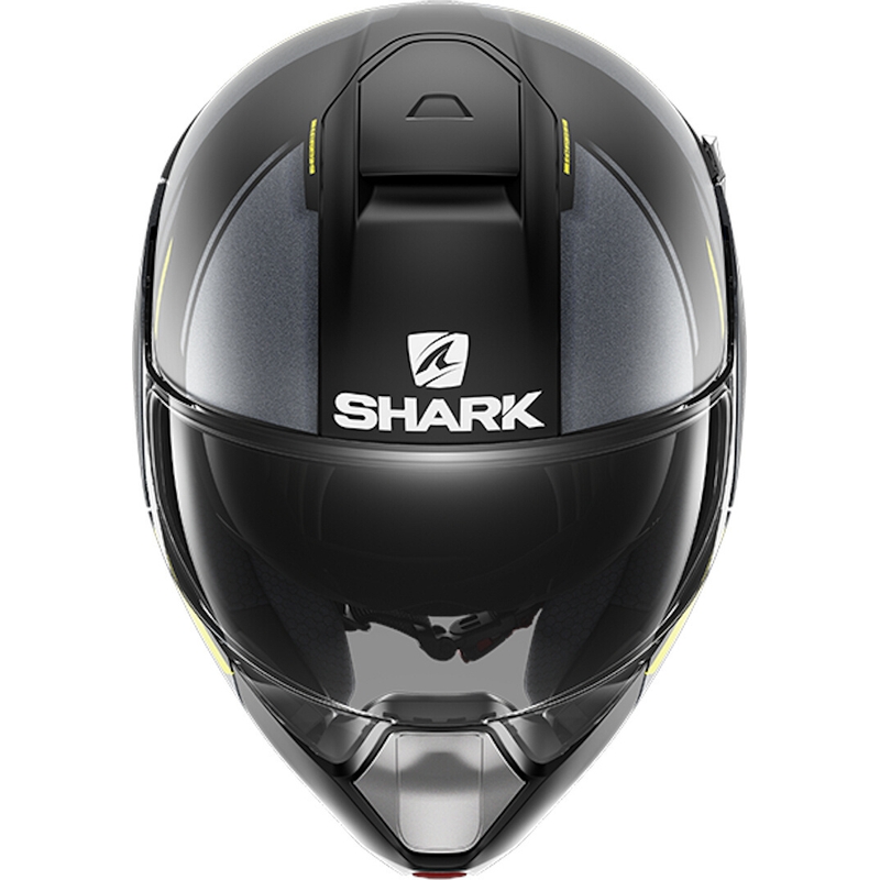 Nagibna čelada SHARK EVOJET Vyda črna-siva-rumena