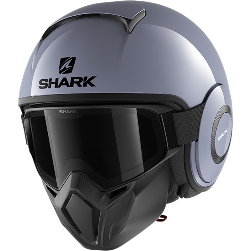 Odprta čelada SHARK STREET-DRAK Blank siva