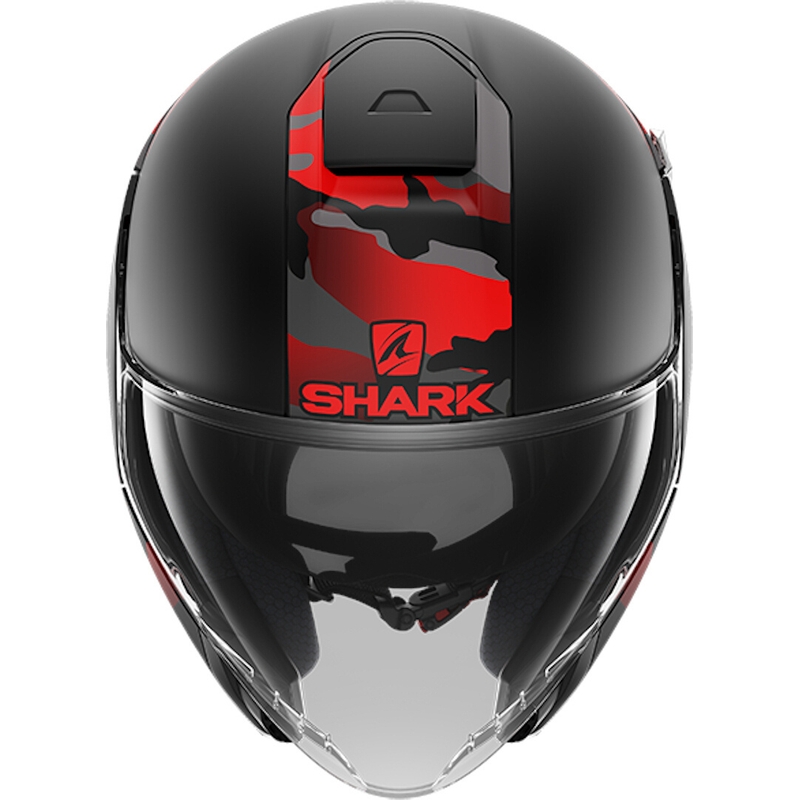 Odprta čelada SHARK CITYCRUISER Genom črno-rdeča razprodaja