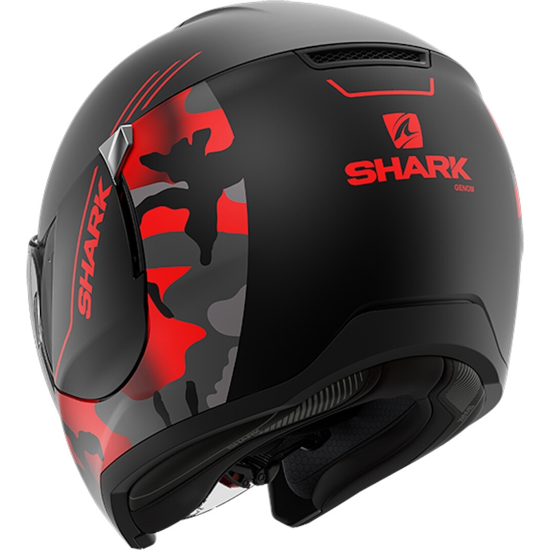 Odprta čelada SHARK CITYCRUISER Genom črno-rdeča razprodaja