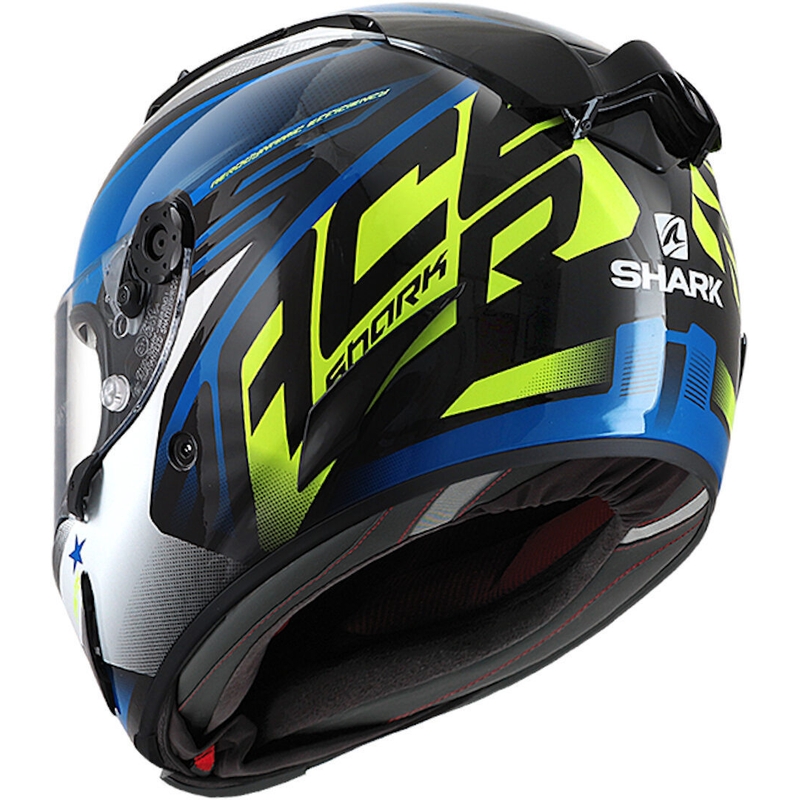 Integralna čelada SHARK RACE R-PRO Aspy črna-modra-fluo rumena