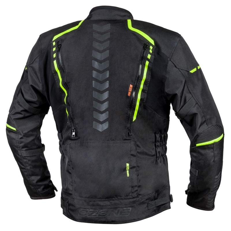 Moto jakna Ozone Tour II black-fluo yellow razprodaja
