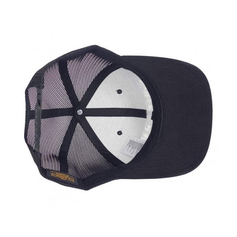 Meatfly Logo Trucker Cap Yupoong črna