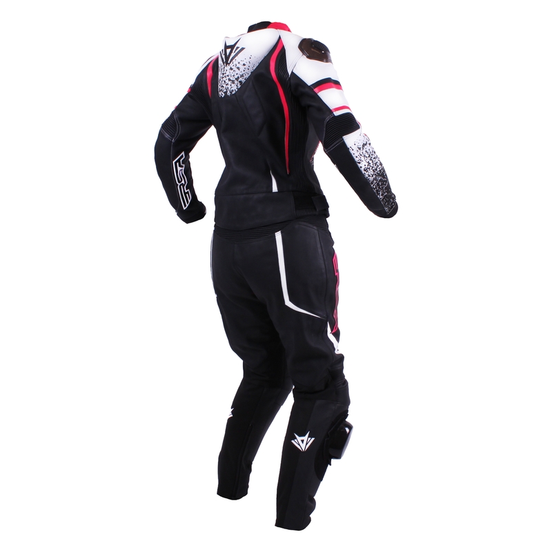 Ženski motoristični kombinezon RSA Pink Glass White-Black-Pink razprodaja