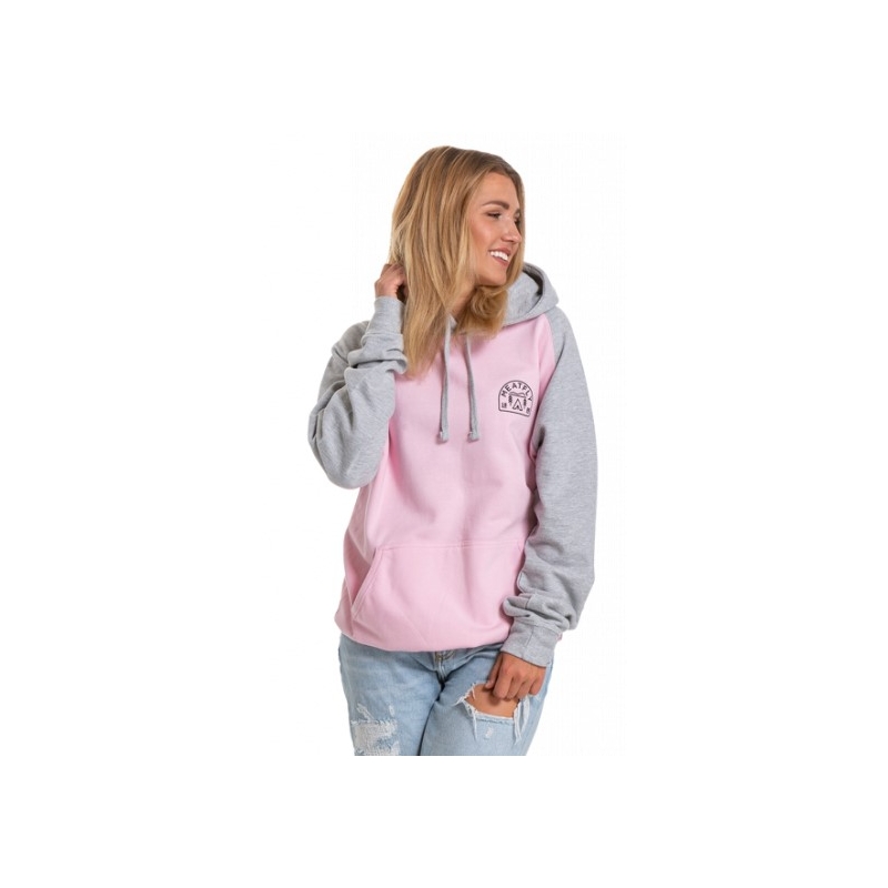 Ženska majica Meatfly Trundle Sweatshirt pink-grey