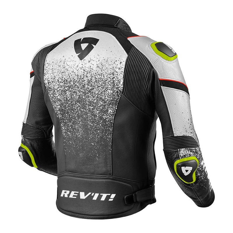 Revit Quantum Black and White Motorcycle Jacket razprodaja
