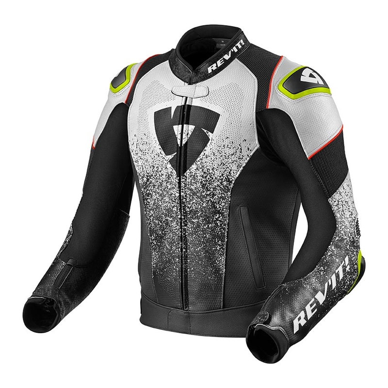 Revit Quantum Air Black and White Motorcycle Jacket razprodaja