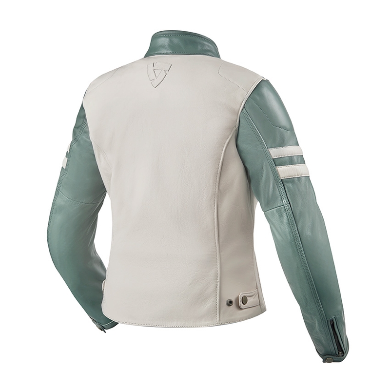 Revit Meridian Motorcycle Jacket White and Green razprodaja
