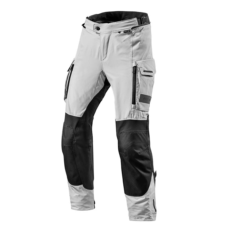Revit Offtrack Motoristične hlače Black and Silver Razširjena razprodaja