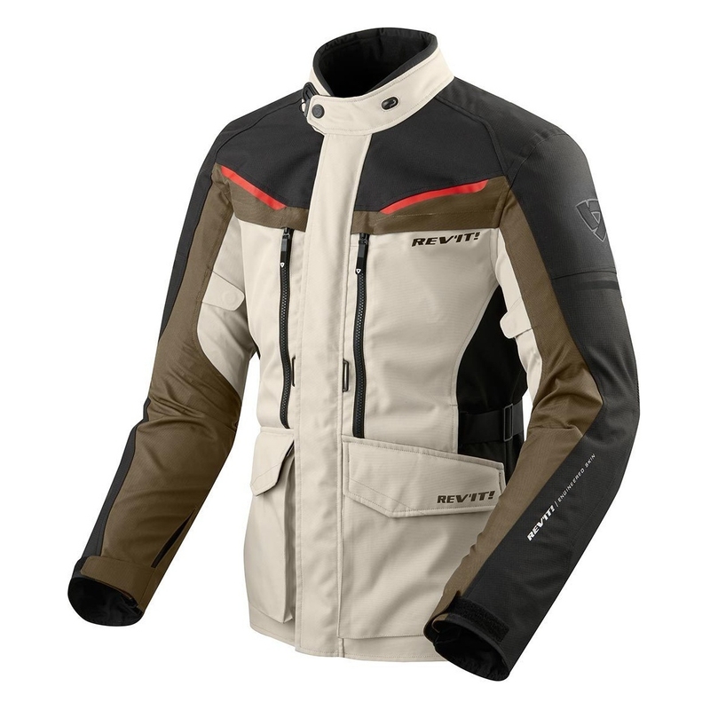 Revit Safari 3 Black and Sandy Brown Motorcycle Jacket razprodaja