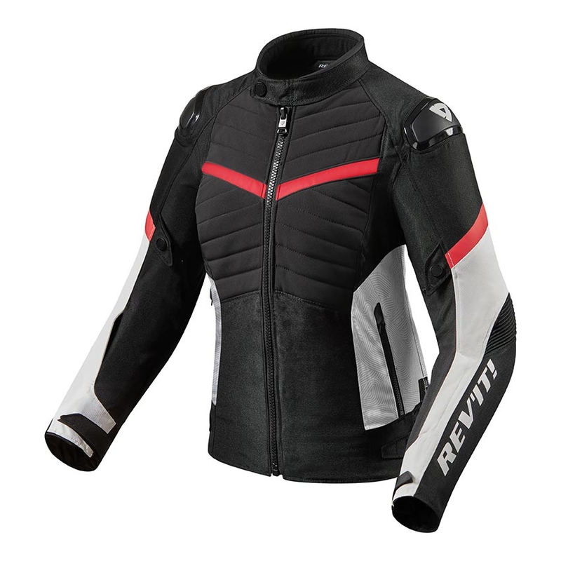 Ženska motoristična jakna Revit Arc H2O Black and Red razprodaja