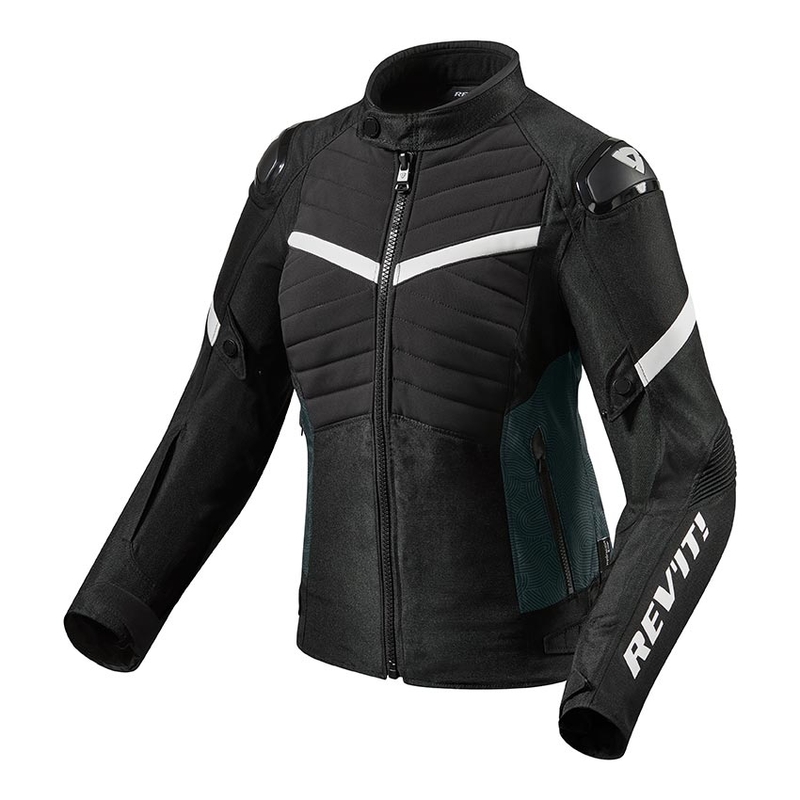 Ženska motoristična jakna Revit Arc H2O-black and white razprodaja