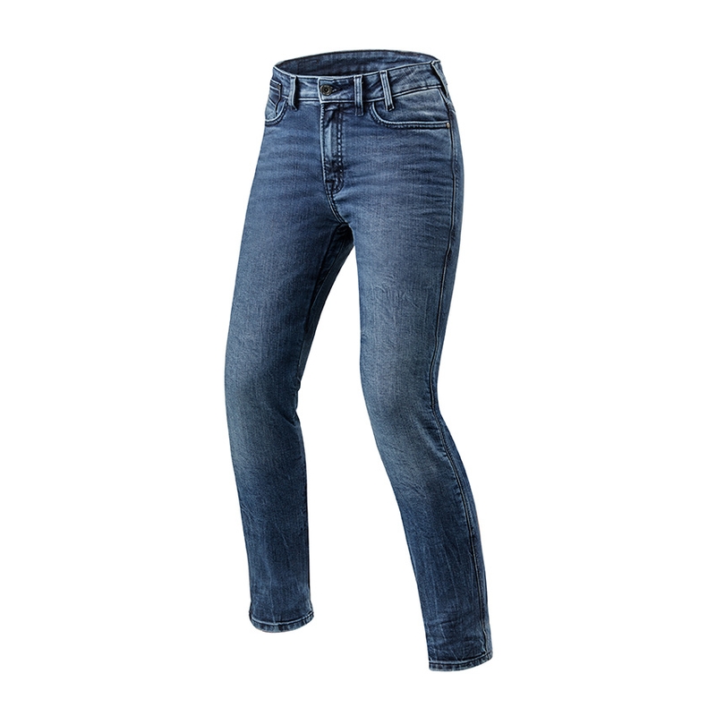 Ženske kavbojke Revit Victoria Blue Cropped Motorcycle Jeans razprodaja