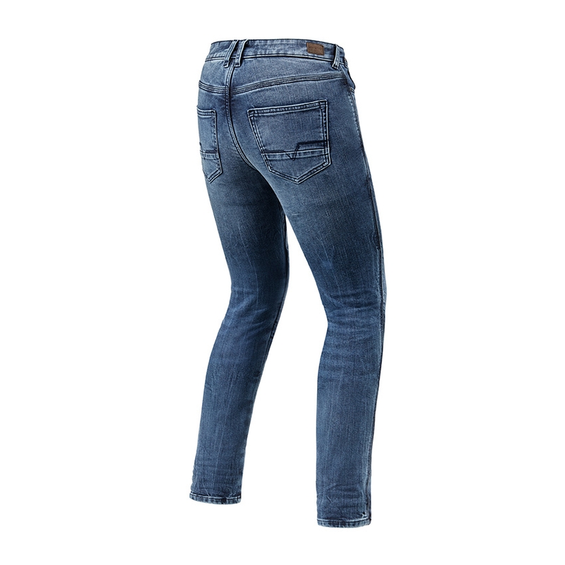 Ženske kavbojke Revit Victoria Blue Cropped Motorcycle Jeans razprodaja