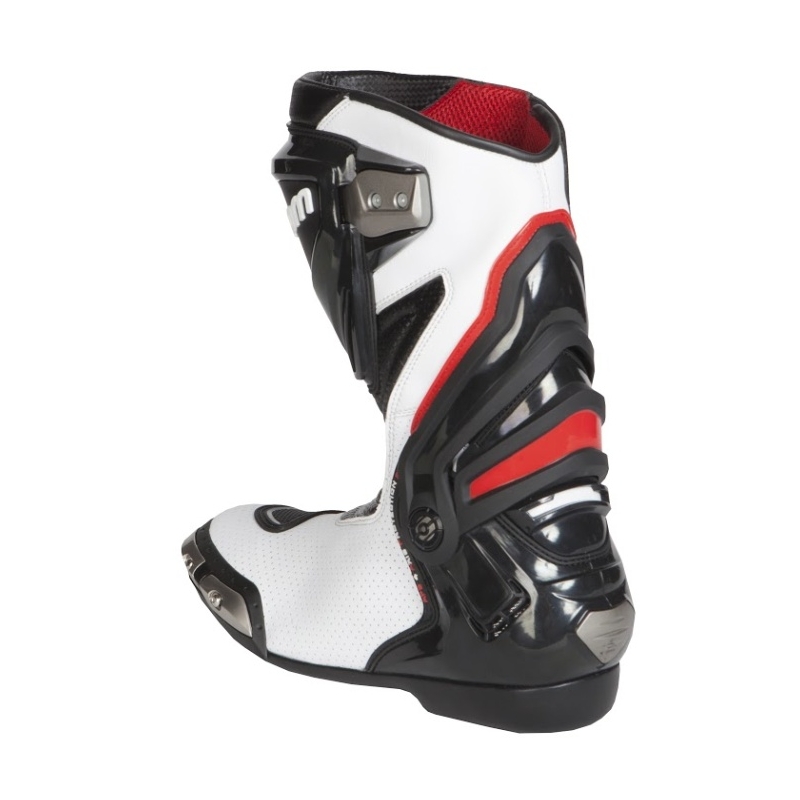 Rebelhorn Rival White and Black Perforated Motorcycle Boots razprodaja