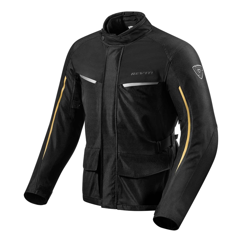 Moto jakna Revit Voltiac 2 črno-bronasta razprodaja