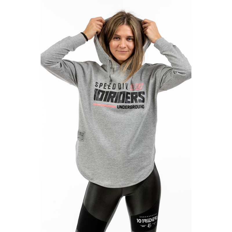 Ženska majica 101 Riders Flowy21 Melange siva