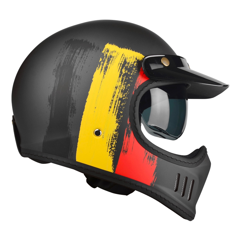 Motoristična čelada Lazer Cross TT Belgija črno-rdeče-rumena