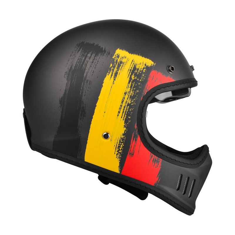Motoristična čelada Lazer Cross TT Belgija črno-rdeče-rumena