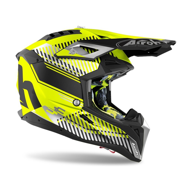 Motokros čelada Airoh Aviator 3.0 Wave 2022 sivo-fluo rumena razprodaja