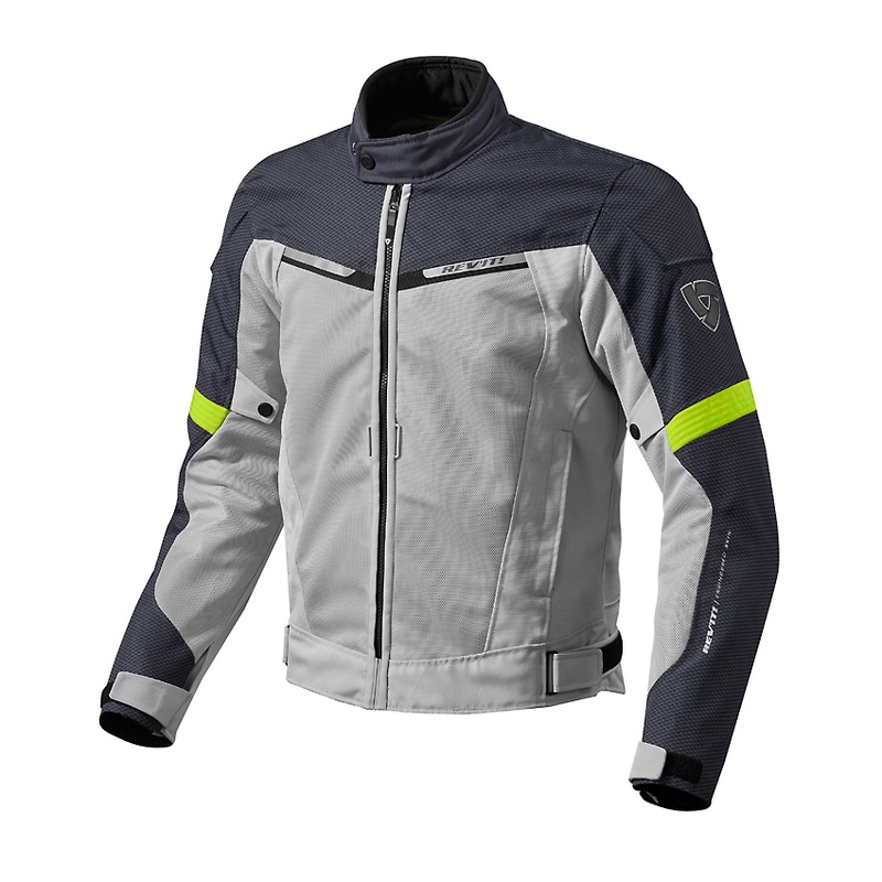 Moto jakna Revit Airwave 2 silver-fluo rumena - razprodaja