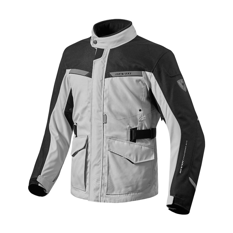 Revit Enterprise Silver and Black Motorcycle Jacket razprodaja