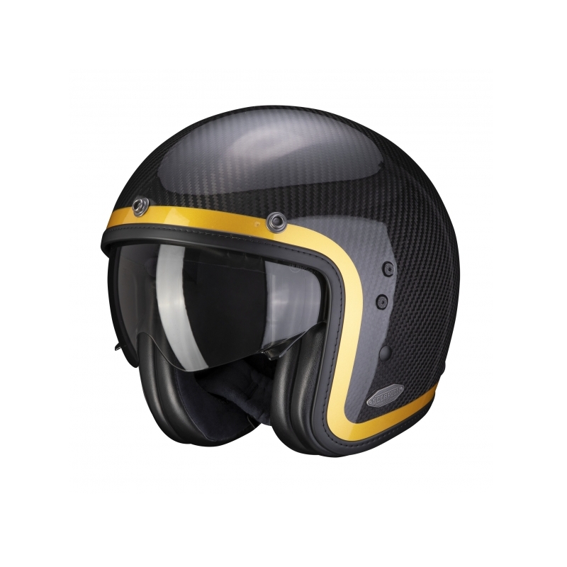 Odprta čelada Scorpion Belfast Carbon Lofty black-gold