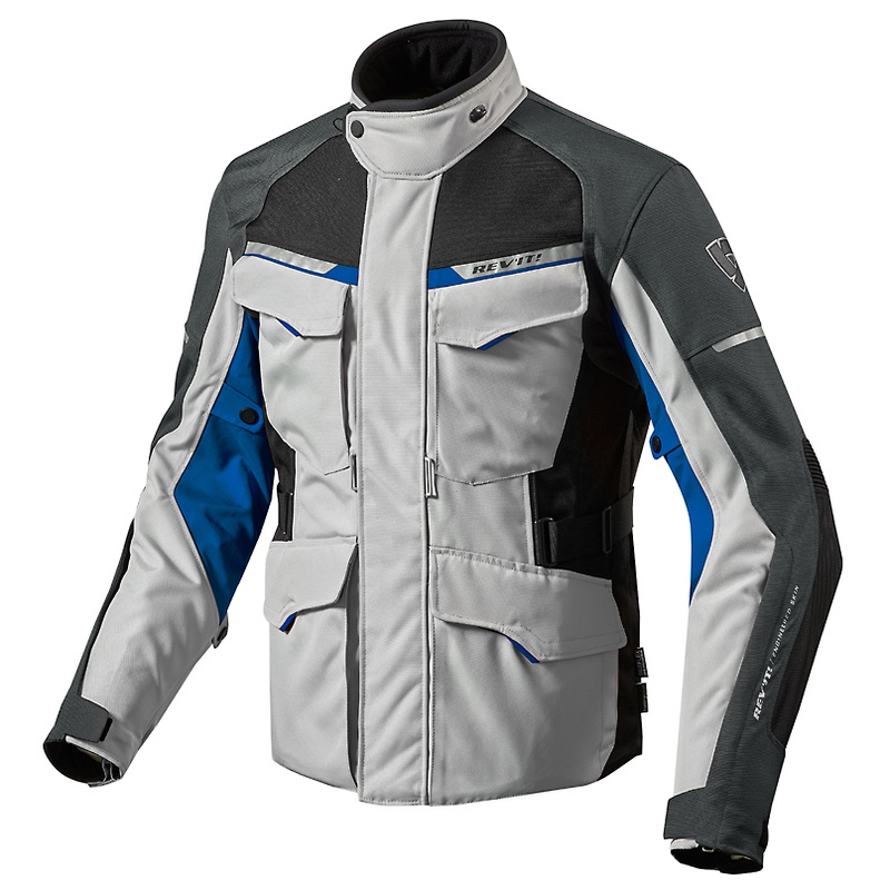 Moto jakna Revit Outback 2 srebrno-modra razprodaja