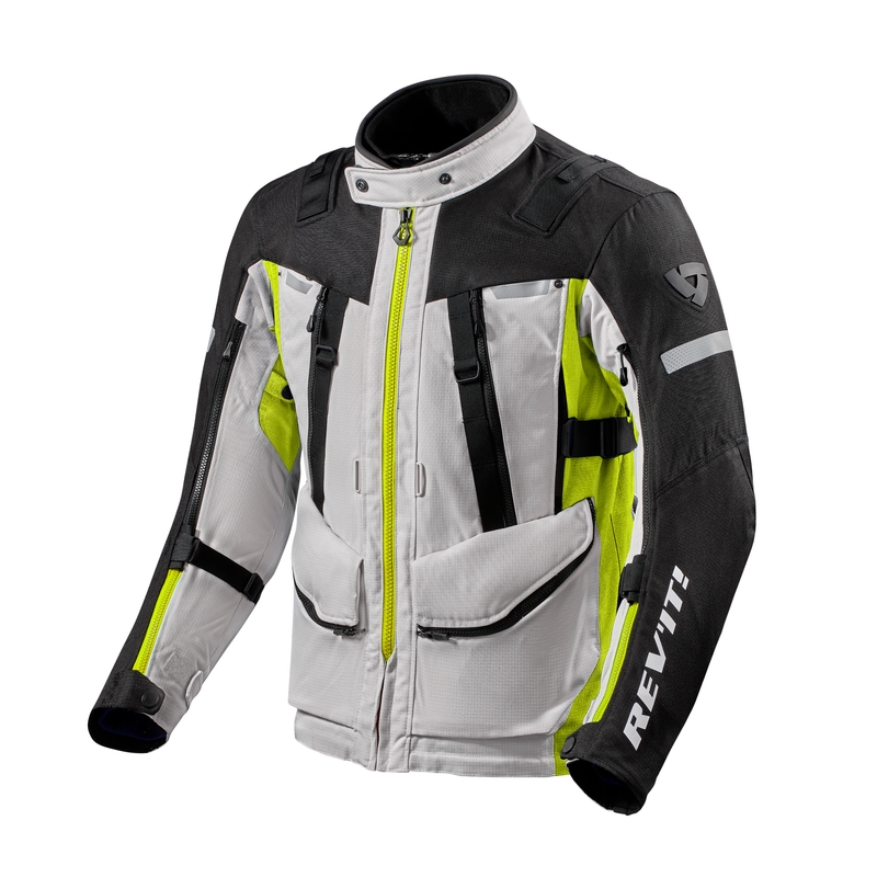 Motoristična jakna Revit Sand 4 H2O silver-fluo yellow razprodaja