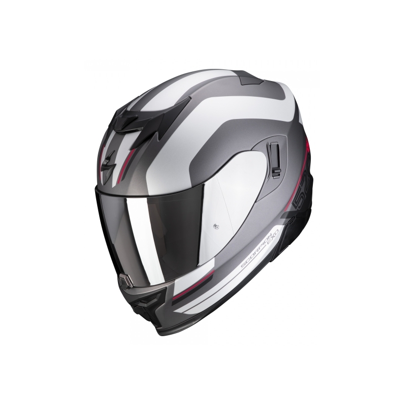 Integralna čelada Scorpion EXO-520 AIR Lemans belo-srebrna