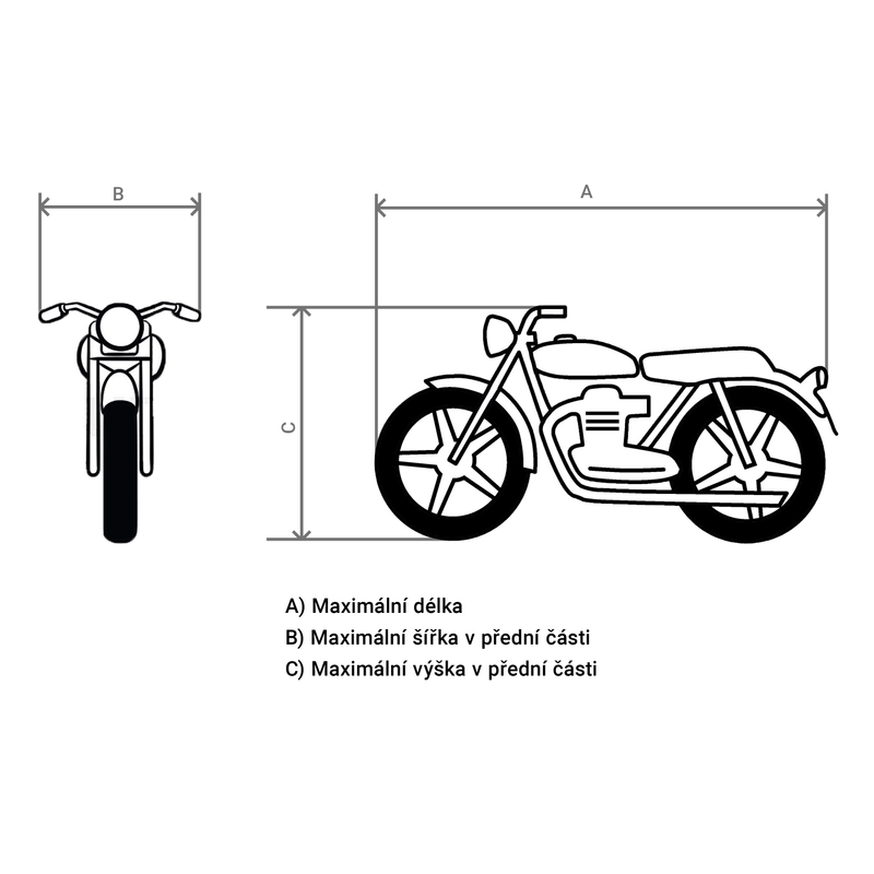 Garažna ponjava za motorno kolo Maxi - II. kakovost