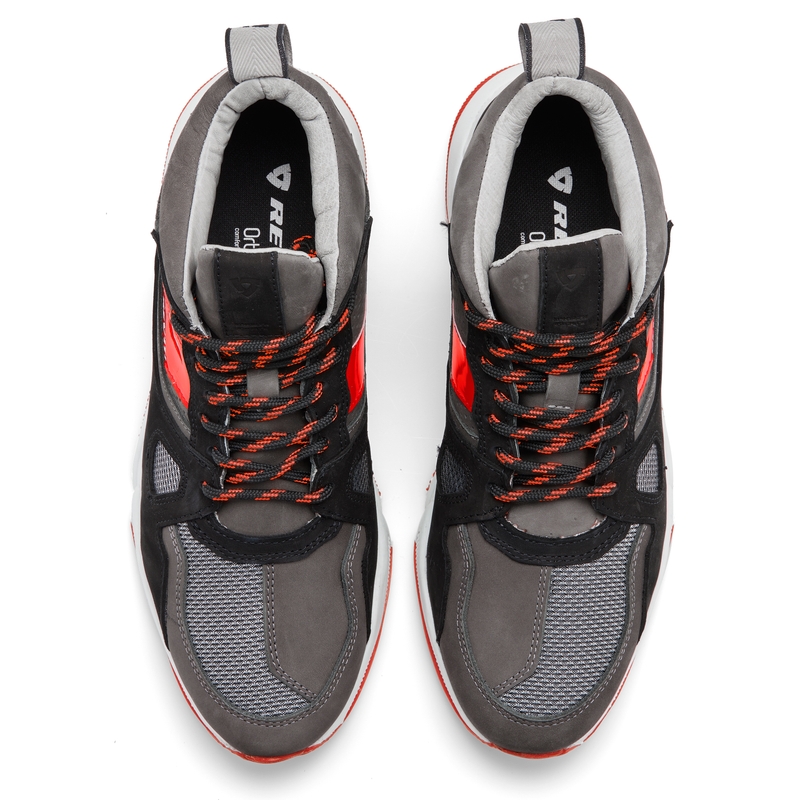 Revit Astro črno-sivo-fluo rdeči motoristični škornji razprodaja