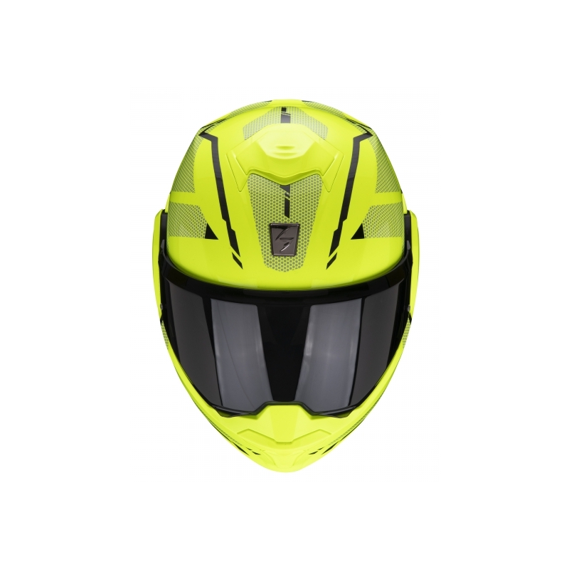 Scorpion EXO-TECH Square fluo rumena čelada s prevračanjem
