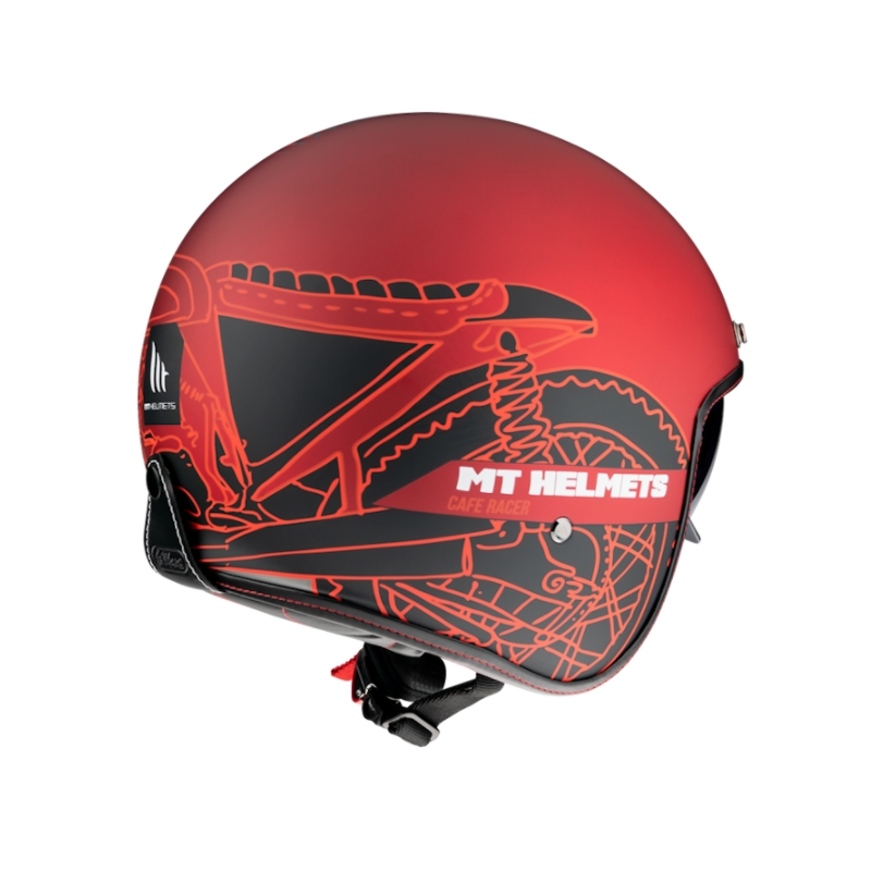 Odprta čelada MT LeMans OF507SV LeMans 2 SV Cafe Racer rdeča razprodaja