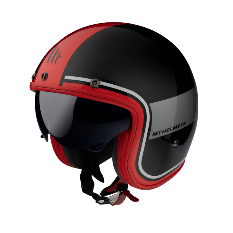 Odprta čelada MT LeMans 2 SV Tant Black-Red-Grey razprodaja